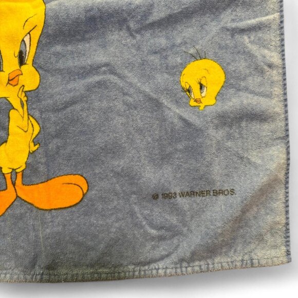 VTG 1993 Tweety Bird Blue Towel - Picture 3 of 4